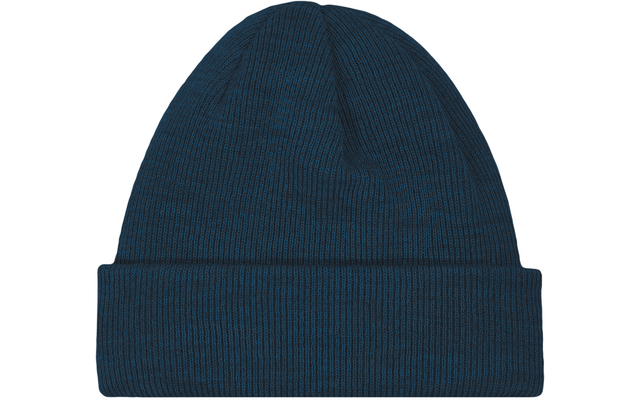 Dunkelblaue Strickmütze ohne Muster oder Logo