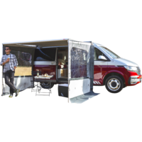 Fiamma Side W Pro Van F45 Seitenwand f&uuml;r Markisen  Wind- und Regenschutz f&uuml;r Markise F45S-F45L H&ouml;he 180-200 cm