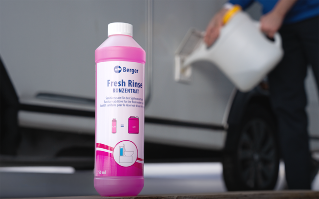 Produktbild Berger Fresh Rinse Konzentrat 750 ml - Sanit&auml;rzusatz f&uuml;r den Sp&uuml;lwassertank 1