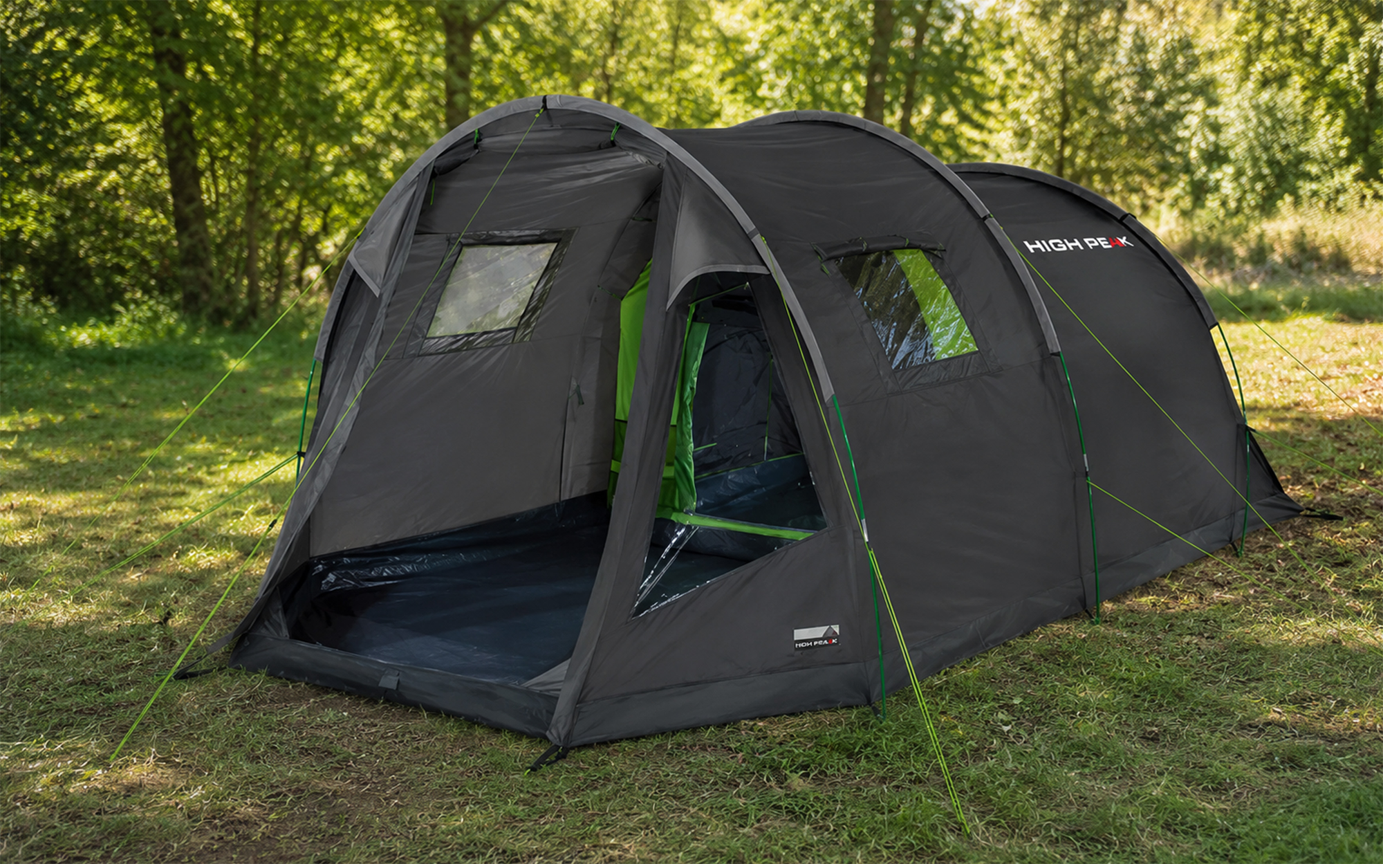 High Peak tunnel tent for 4 people Torri 4.0 dark gray / green