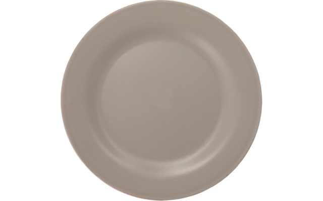 Weißer, runder Teller von oben fotografiert