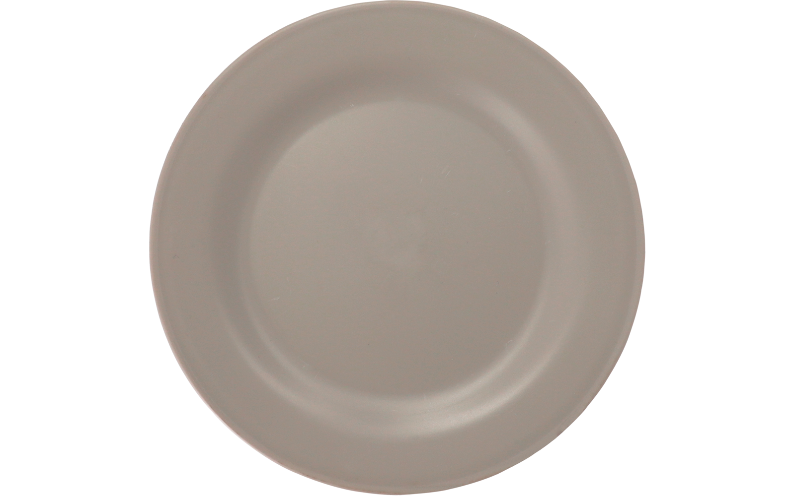 Weißer, runder Teller von oben fotografiert