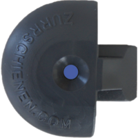 Embout rond noir pour rail d'arrimage 224 Zurrschienen