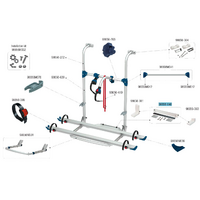 Fiamma Halteschiene unten passend f&uuml;r Carry Bike Pro Hymer Dethleffs / Caravan Hobby / Simple Plus 200 - Fiamma Ersatzteilnummer 98656-048