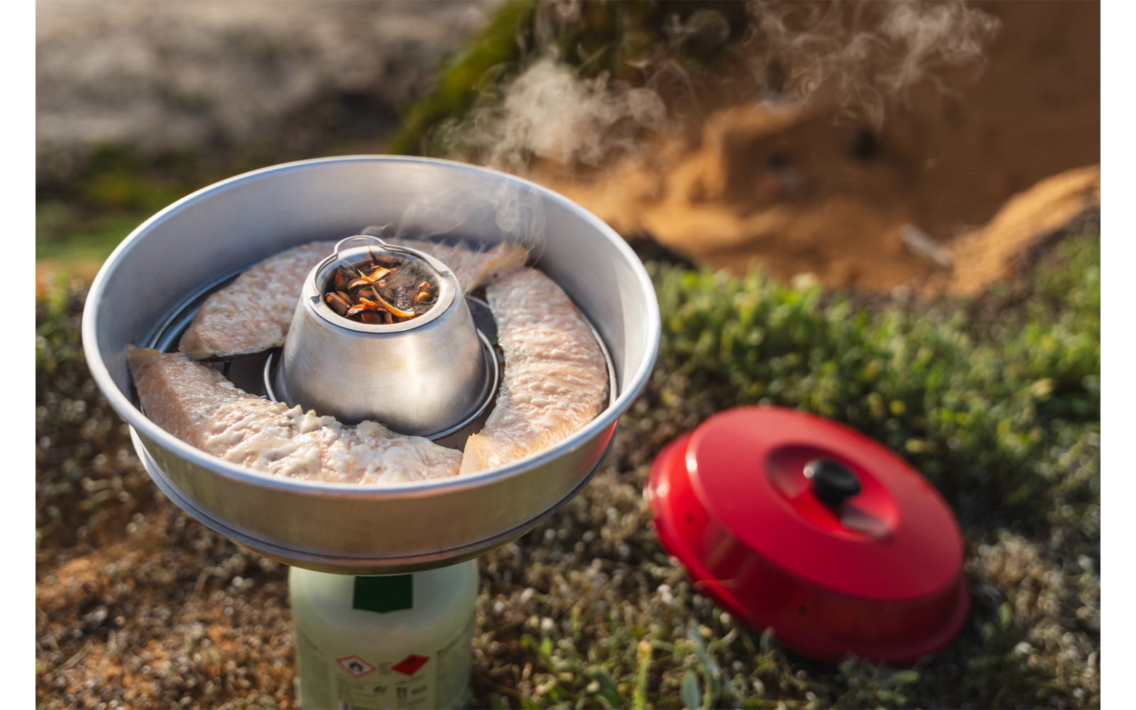 Produktbild Omnia Smoke Cup R&auml;uchereinsatz f&uuml;r Omnia Backofen Edelstahl 1