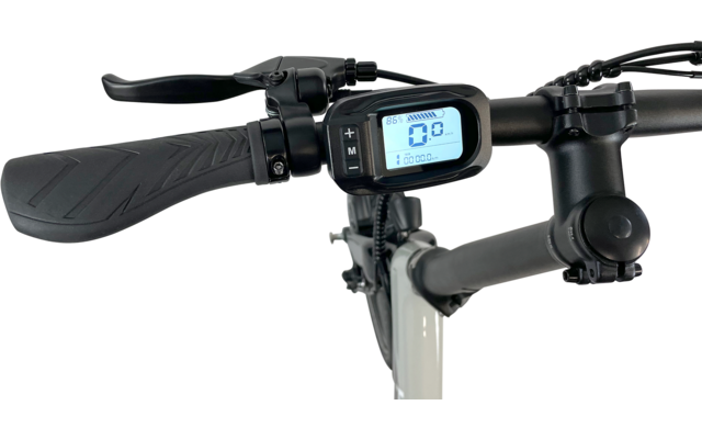 Stuur van een elektrische scooter met display en handremmen