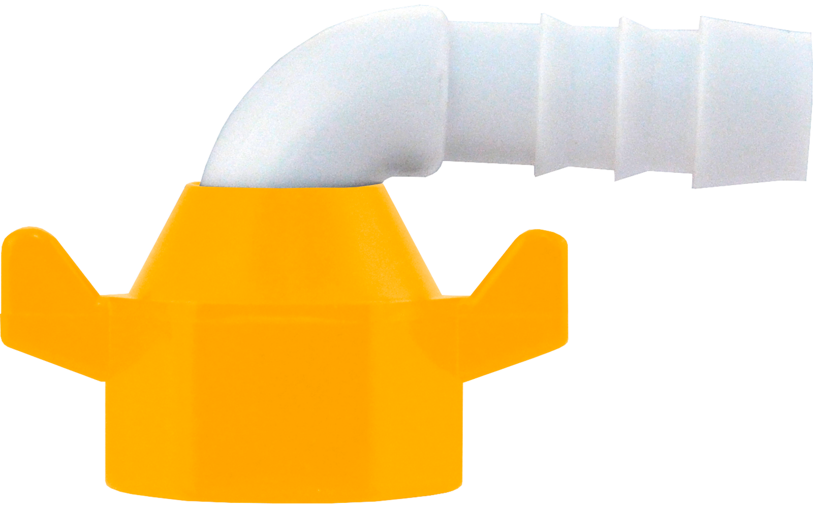 Orangener Kanister mit weißem Ausguss