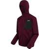 Rotes Kapuzenpullover mit schwarzer Brusttasche