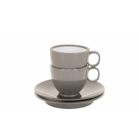 Brunner Antislip Espresso-Tassen Set 2-teilig mit rutschhemmende Untertasse