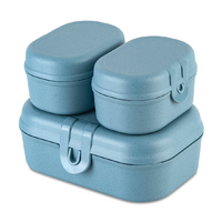 Koziol Pascal Ready Mini Lunchbox Set 3 teilig nature flower blue