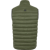 Chaqueta sin mangas acolchada verde con cuello alto, vista trasera