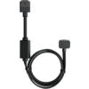 Ein schwarzes Ladekabel mit USB-C-Anschluss und magnetischem Ladeanschluss