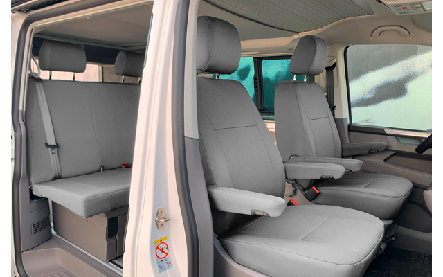 Juego de Fundas de Asiento Drive Dressy VW T6/T6.1 Transporter (a partir de 2015) Juego de Fundas de Asiento Asientos Delanteros