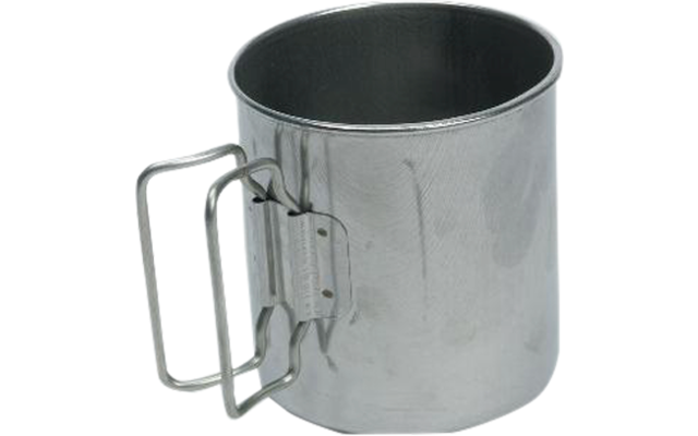 Berger stainless steel mug with folding handle