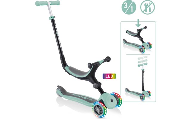 Product afbeelding Globber Go Up Foldable Lights Kinderroller 3-in-1 Maximalgewicht 50 kg 1