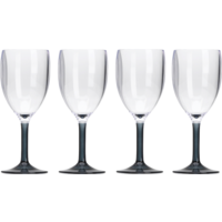 Flamefiled Weinkelche Set 4-teilig 290 ml Smoke Grey