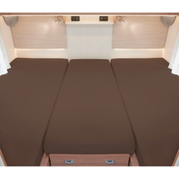 Set de draps-housses 3 pièces pour lits arrière marron