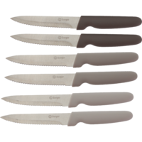 Berger stainless steel steak knife set 6 pcs. gray