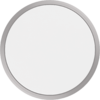 Runder weißer Kreis mit schmalem grauem Rand
