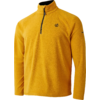 Gelber Pullover mit Reißverschluss und Stehkragen