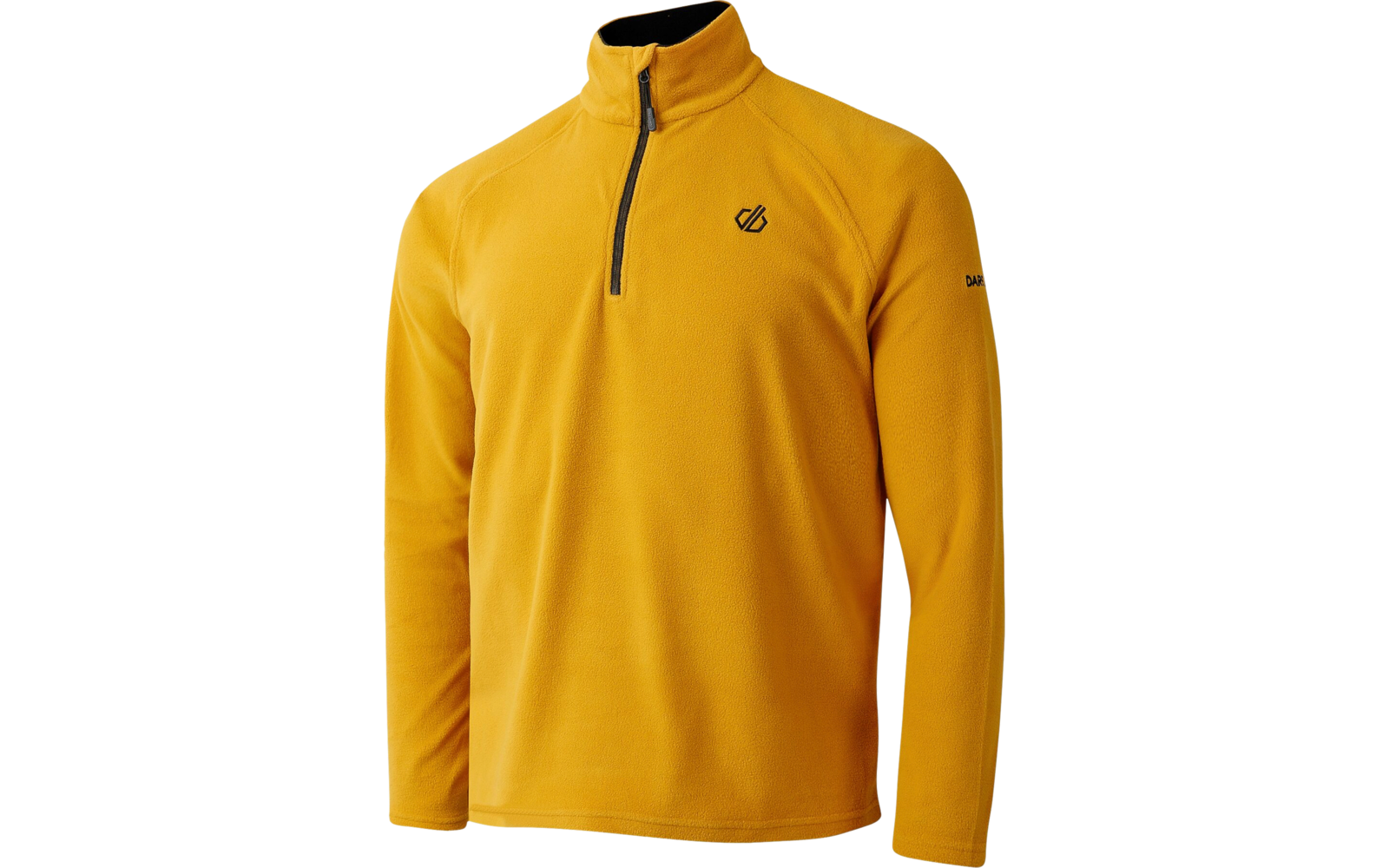 Gelber Pullover mit Reißverschluss und Stehkragen