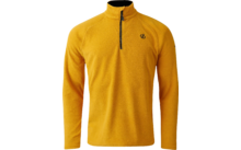 Pull jaune avec demi-fermeture éclair devant