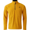 Gelber Pullover mit halbem Reißverschluss vorne