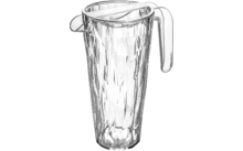 Koziol jarra de vidrio super 1,5l CLUB PITCHER cristalina