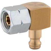 GOK Z&uuml;beh&ouml;r Steckkupplung Typ SKU-QR zum Verbinden von Schlauchleitungen mit mobilen Gasger&auml;ten Stecknippel STN x G 1/4 LH-&Uuml;M 90&deg;