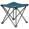 Petit tabouret pliant bleu avec quatre pieds en métal