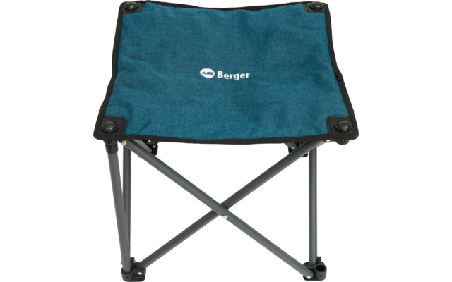 Chaise pliante bleue avec cadre noir