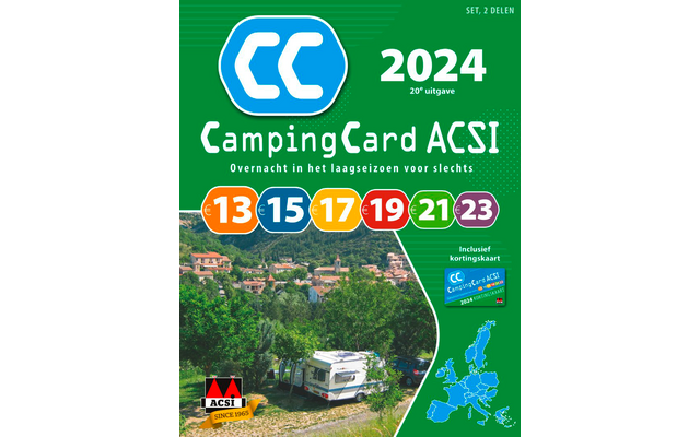 ACSI CampingCard 2024 Campingführer mit Ermäßigungskarte niederländische Ausgabe