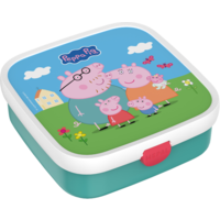 Mepal Campus bo&icirc;te &agrave; pain grande en polypropyl&egrave;ne avec deux inserts bento et fourchette 1,3 litre Peppa Pig