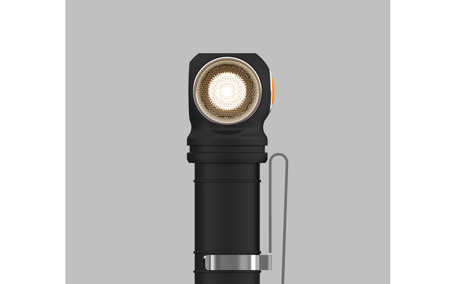 Schwarze Taschenlampe mit rundem Licht