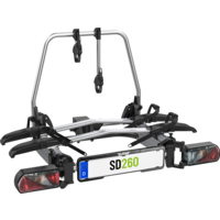 Eufab SD260 Kupplungs-Fahrradträger Silber für Flügeltür Kastenwagen für 2 Fahrräder, E-Bike geeignet