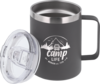 Camplife Edelstahl Thermo-Trinkbecher mit Henkel und Deckel 450 ml grau