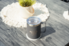 Camplife Edelstahl Thermo-Trinkbecher mit Henkel und Deckel 450 ml grau