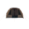 Grande tenda marrone con ingresso aperto