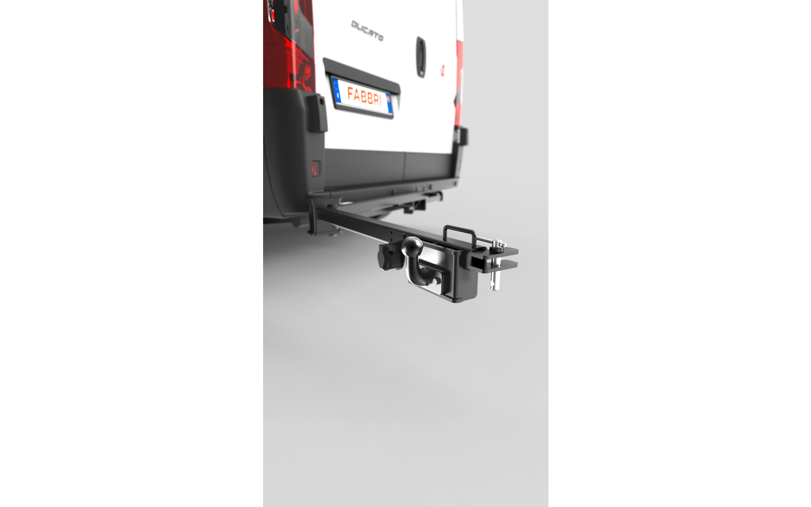 Produktbild Fabbri Mose Schwenkadapter Fahrradtr&auml;ger Anh&auml;ngerkupplung Fiat Ducato schwarz 1