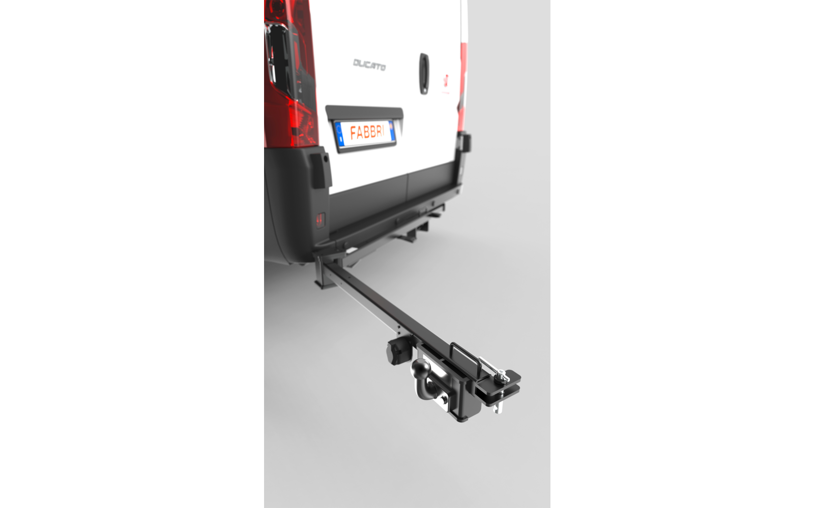 Produktbild Fabbri Mose Schwenkadapter Fahrradtr&auml;ger Anh&auml;ngerkupplung Fiat Ducato schwarz 1