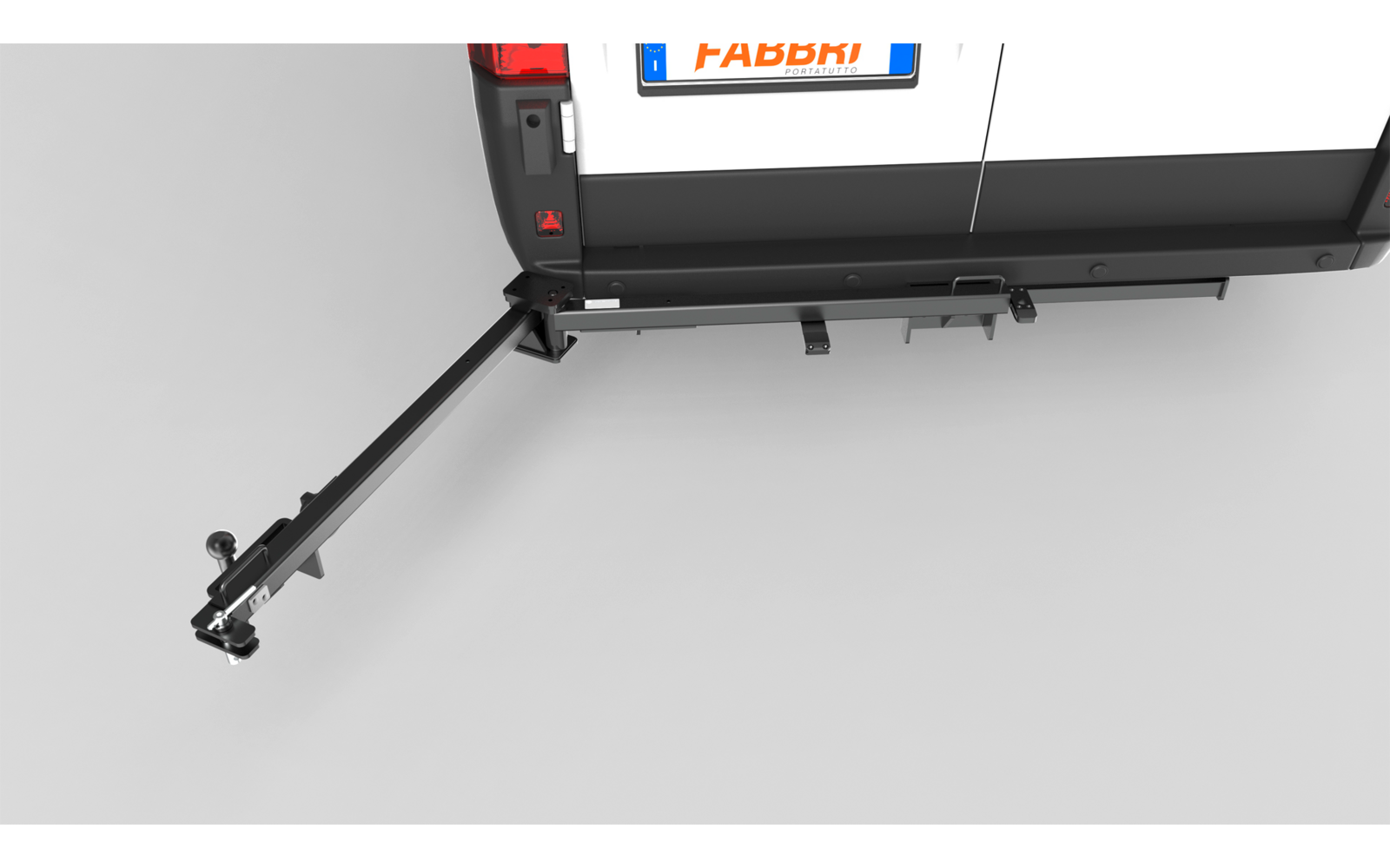 Produktbild Fabbri Mose Schwenkadapter Fahrradtr&auml;ger Anh&auml;ngerkupplung Fiat Ducato schwarz 1