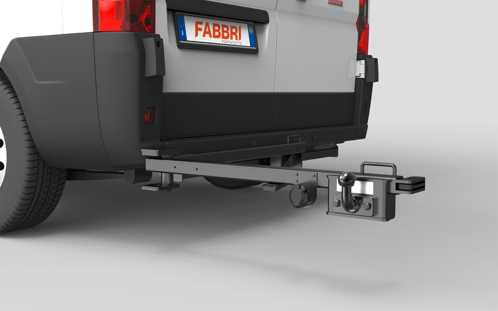 Produktbild Fabbri Mose Schwenkadapter Fahrradtr&auml;ger Anh&auml;ngerkupplung Fiat Ducato schwarz 1