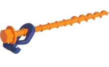 403680 - Set de 12 de piquetas de tornillo normales 20 cm PP02 Peggy Peg