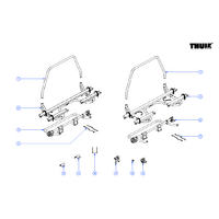 Thule profielbasisdrager voor fietsendrager Caravan Superb SV / Smart / Smart Eriba Touring - Thule onderdeelnummer 1500602770