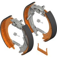 Set di ganasce Knott per freni tipo 25-2025 e 20-2425/1 regolazione automatica adatta per 25-2025