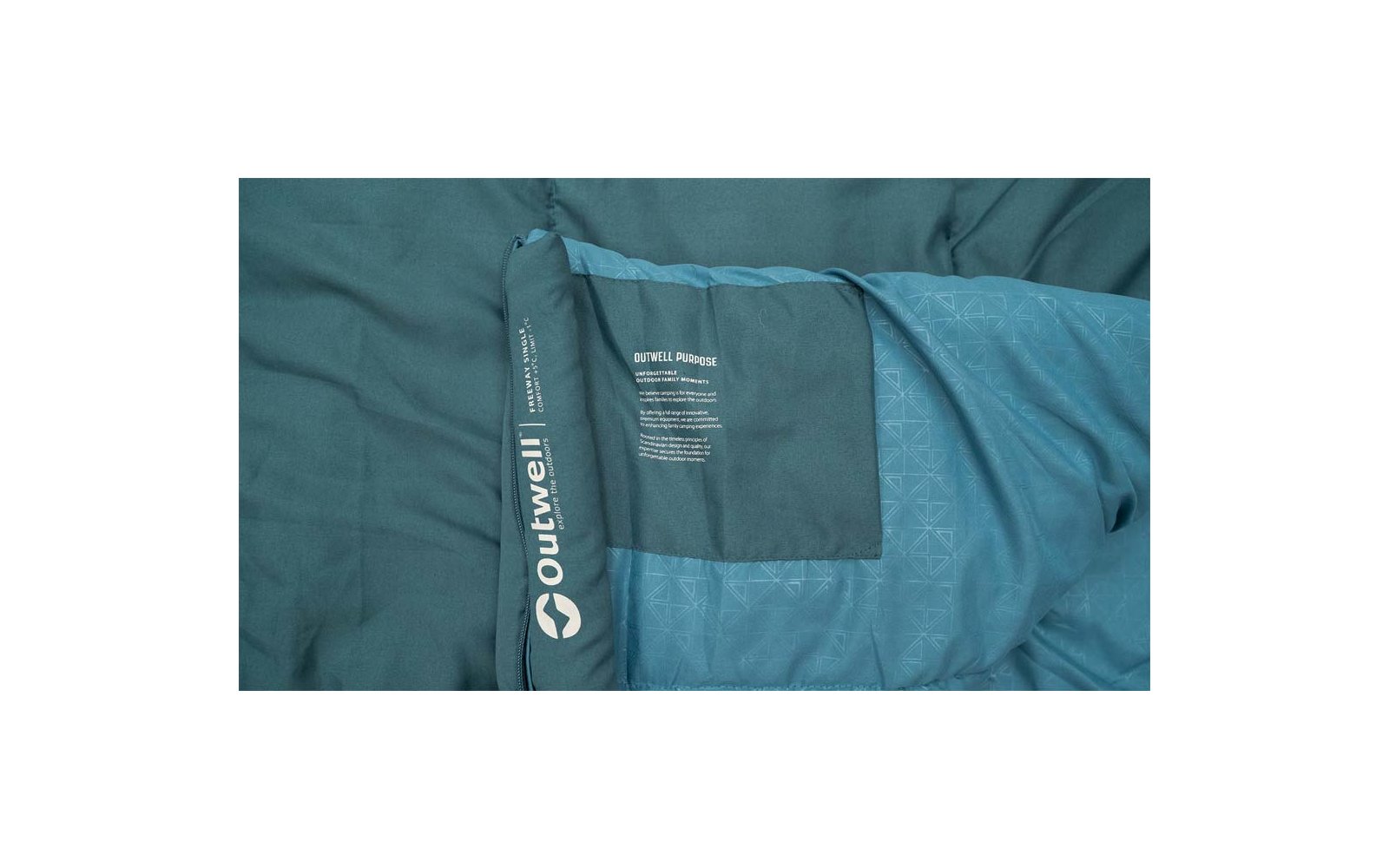 Product afbeelding Outwell Freeway Single Schlafsack 225 x 85 cm gr&uuml;n 1