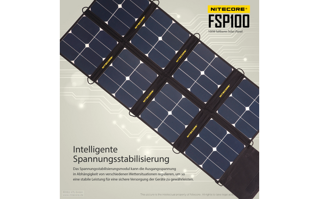 Panel solar plegable Nitecore FSP100 100W