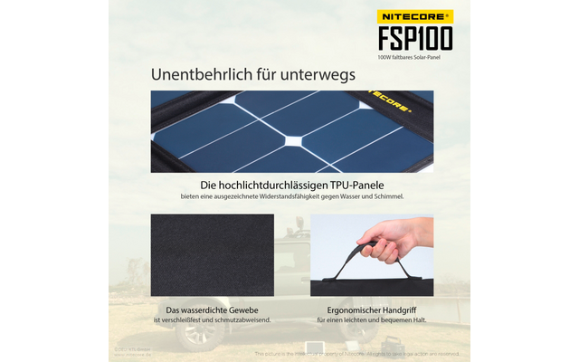Nitecore FSP100 Foldable Solar Panel 100W
