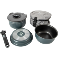 Bo-Camp Trekking Set de casseroles empilables en aluminium avec rev&ecirc;tement anti-adh&eacute;sif 5 pcs.