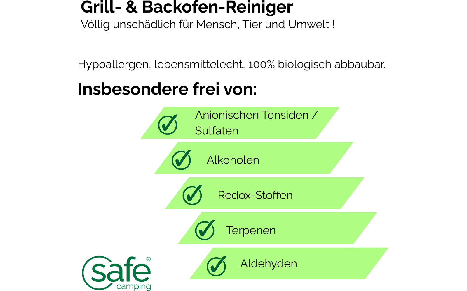 Produktbild Safe Camping Grill- & Backofen-Reiniger Intensivreiniger frei von Alkoholen 1